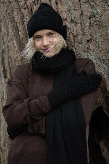 Rotondo 100% merino kepurė Juoda