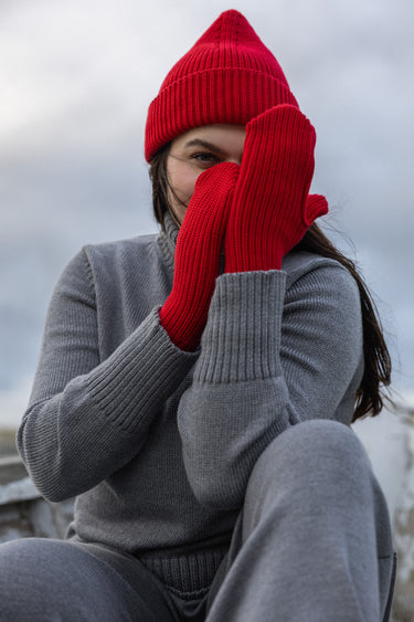 Rotondo 100% Merino Hat Red